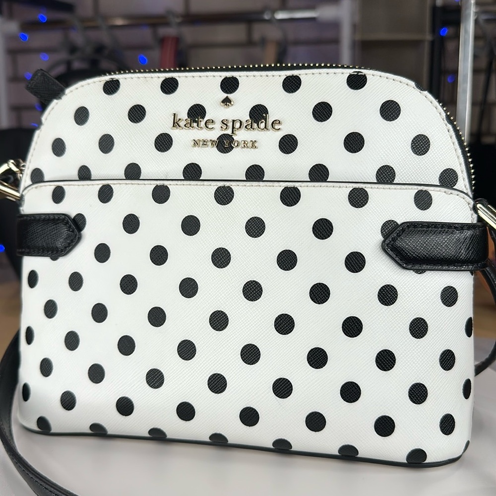 Kate Spade Black and White Polka Dot Bag